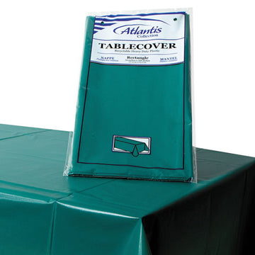 Atlantis Plastics Plastic Table Cover, 40" X 300 Ft Roll, Blue Gingham freeshipping - TVN Wholesale